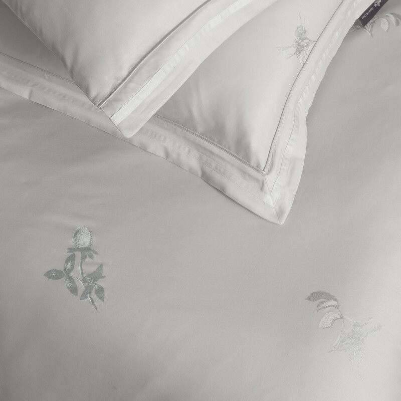 Serafi Pamuk Saten Nevresim Takımı King Size Gri - SAREV