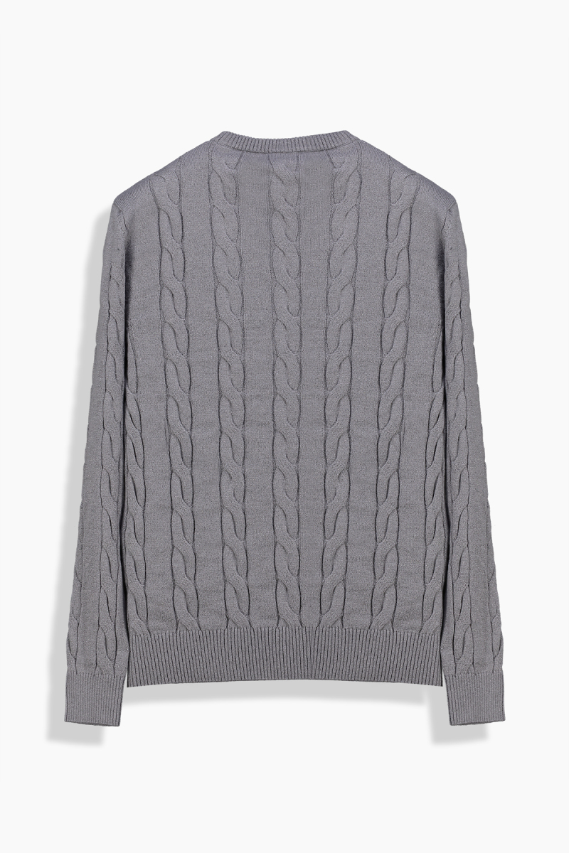 Seraphine Bisiklet Yaka Gri Triko - 2