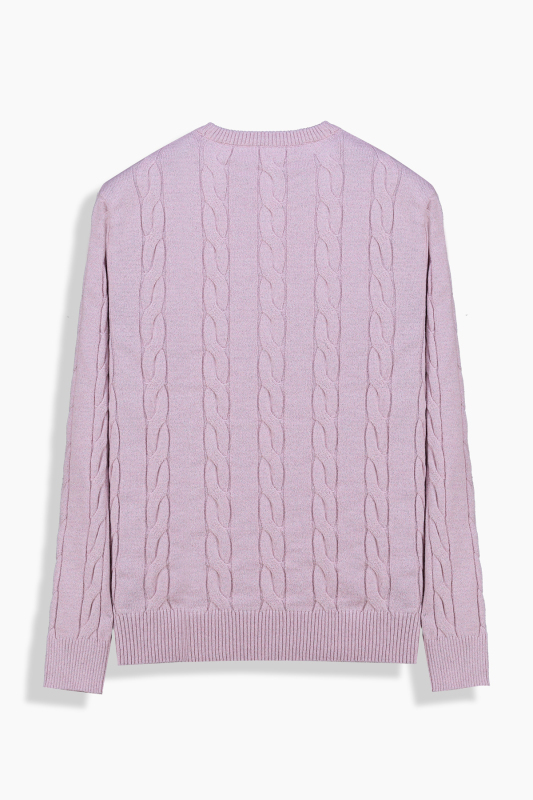 Seraphine Bisiklet Yaka Pembe Triko - SARAR WOMAN