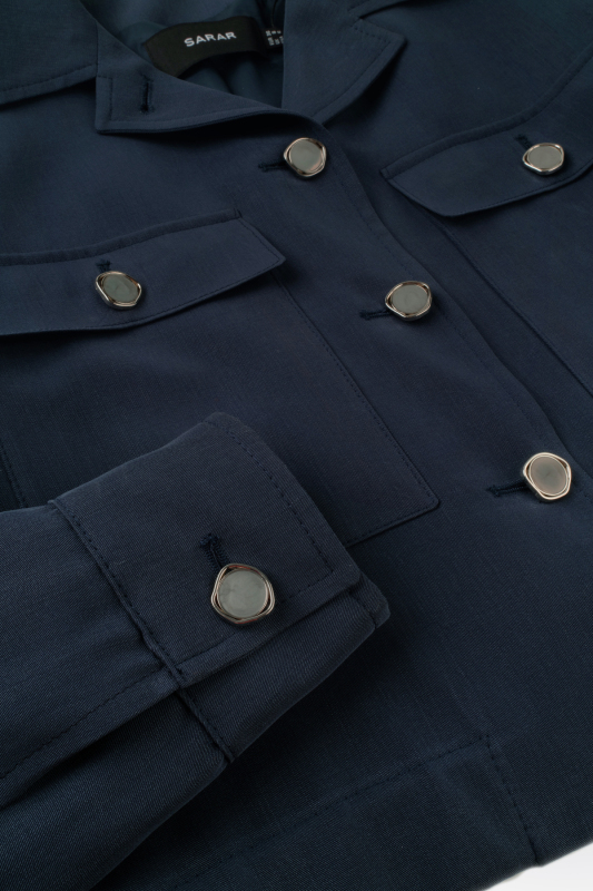 Seth Lacivert Ceket - SARAR WOMAN