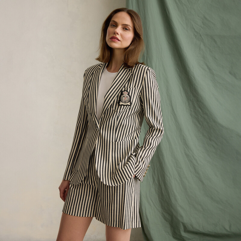 Sheryl Çizgili Siyah Şort - SARAR WOMAN