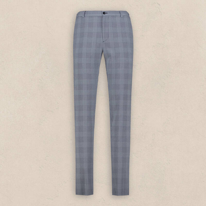 Siduri Ekose Koyu Mavi Pantolon - 1