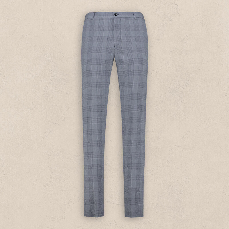 Siduri Ekose Koyu Mavi Pantolon - INTERVIEW