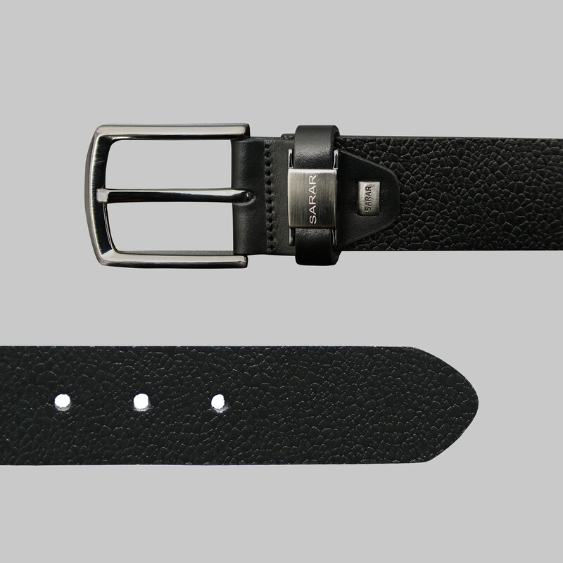 Siyah Dokulu Deri Kemer - SARAR