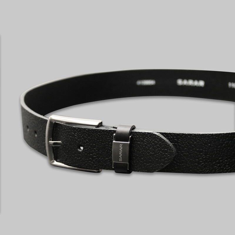 Siyah Dokulu Deri Kemer - SARAR