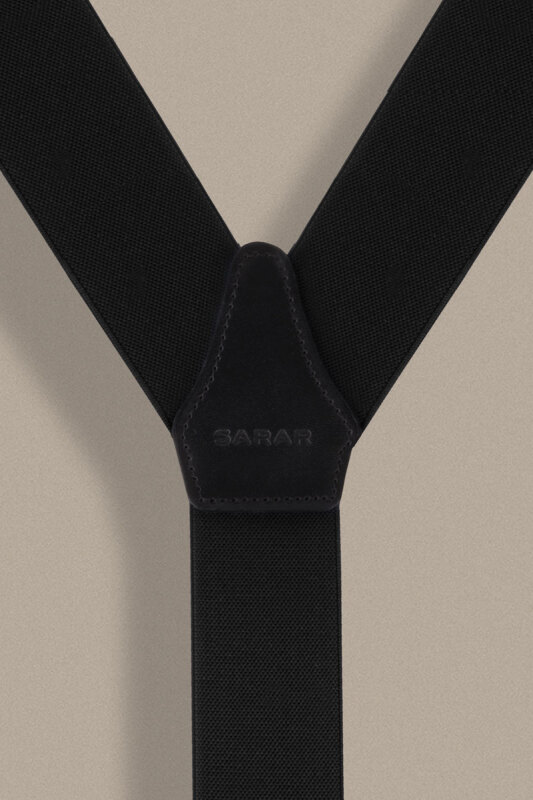 Siyah Düz Pantolon Askısı - SARAR