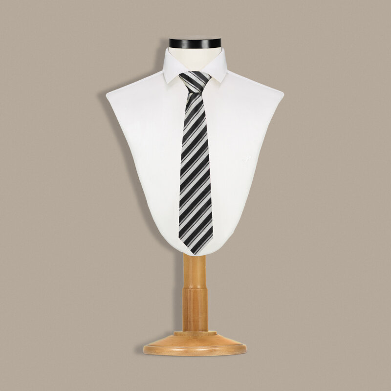 Siyah Renk Çizgili Kravat C124 