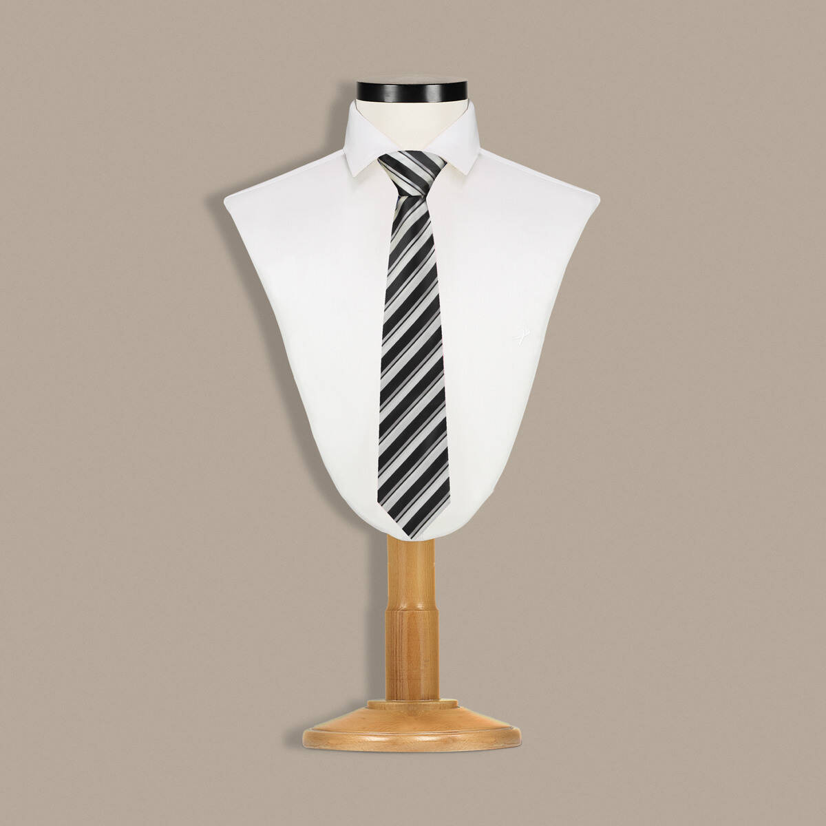 Siyah Renk Çizgili Kravat C124 - 1