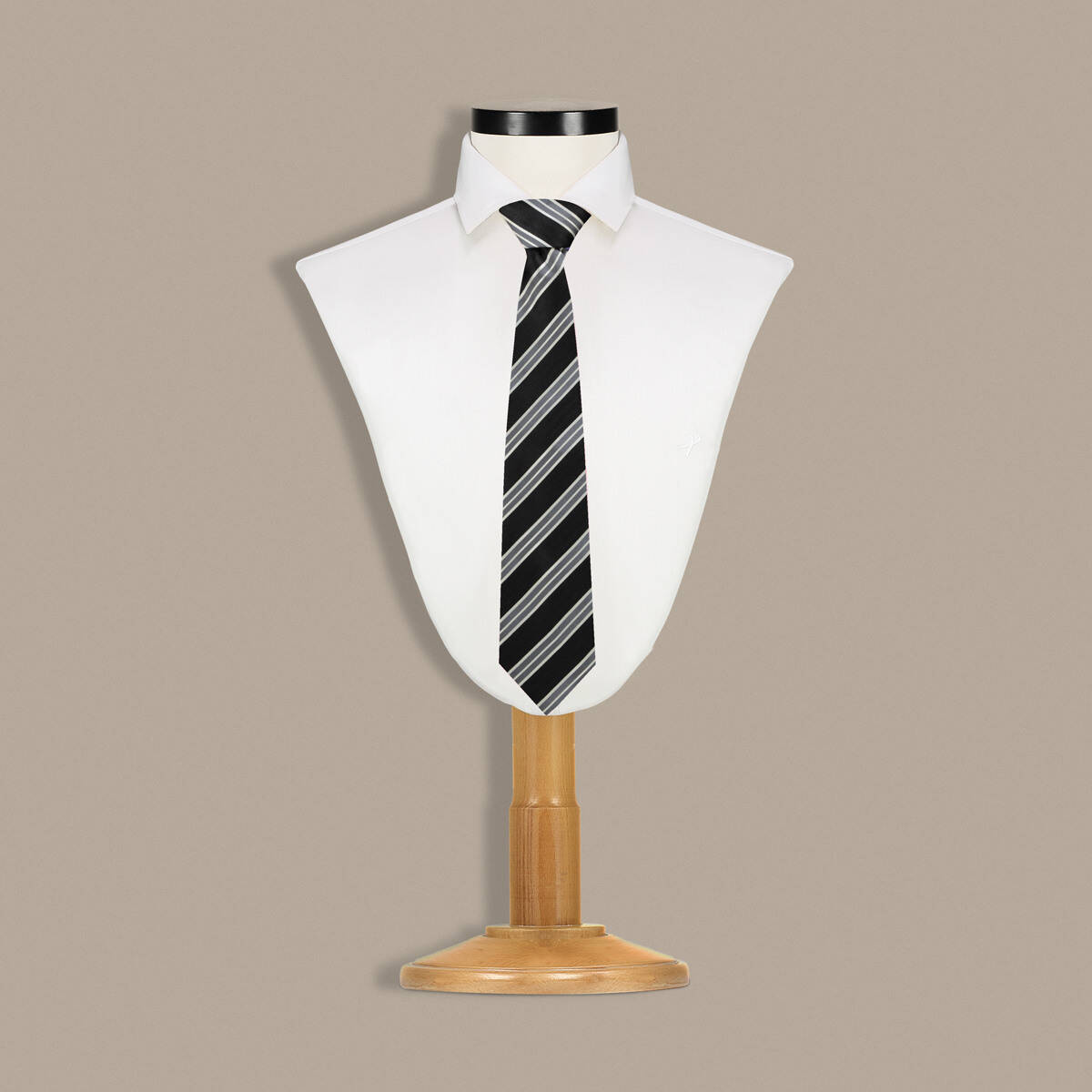 Siyah Renk Çizgili Kravat C167 - 1