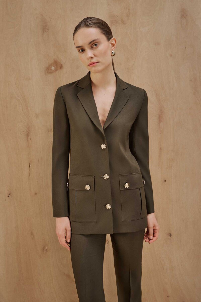 Solin Safari Koyu Haki Ceket - 1