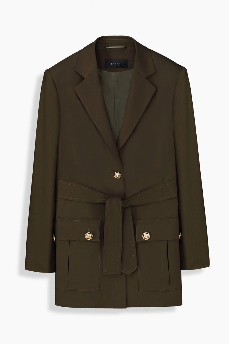 Solin Safari Koyu Haki Ceket - 2