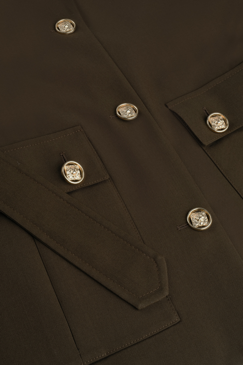 Solin Safari Koyu Haki Ceket - 4