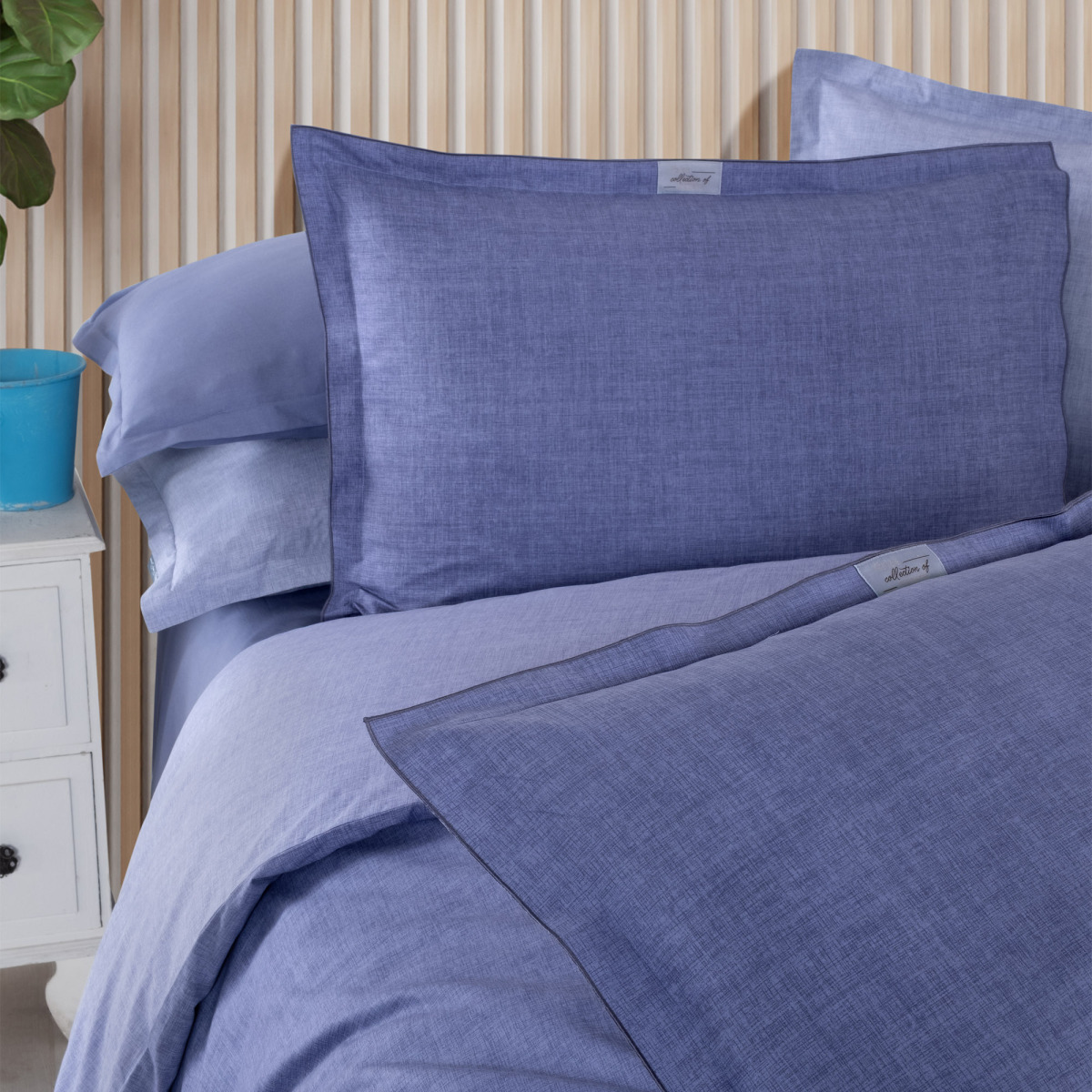 Solo Tone Ranforce Nevresim Takımı Tek Kişilik Mavi - 3