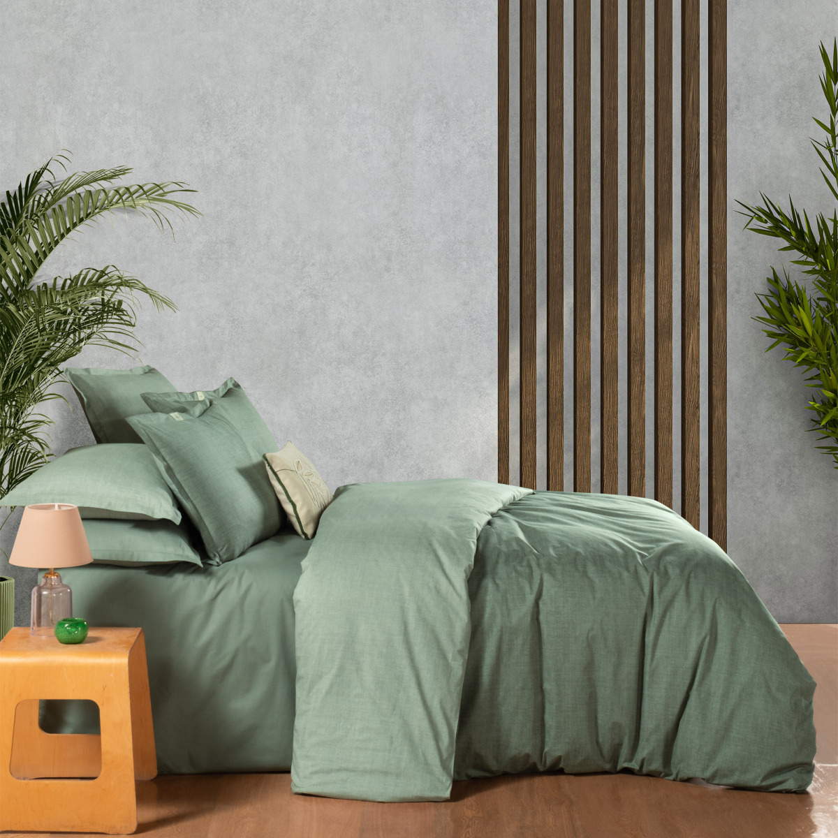 Solo Tone Ranforce Nevresim Takımı Tek Kişilik Yeşil - 2