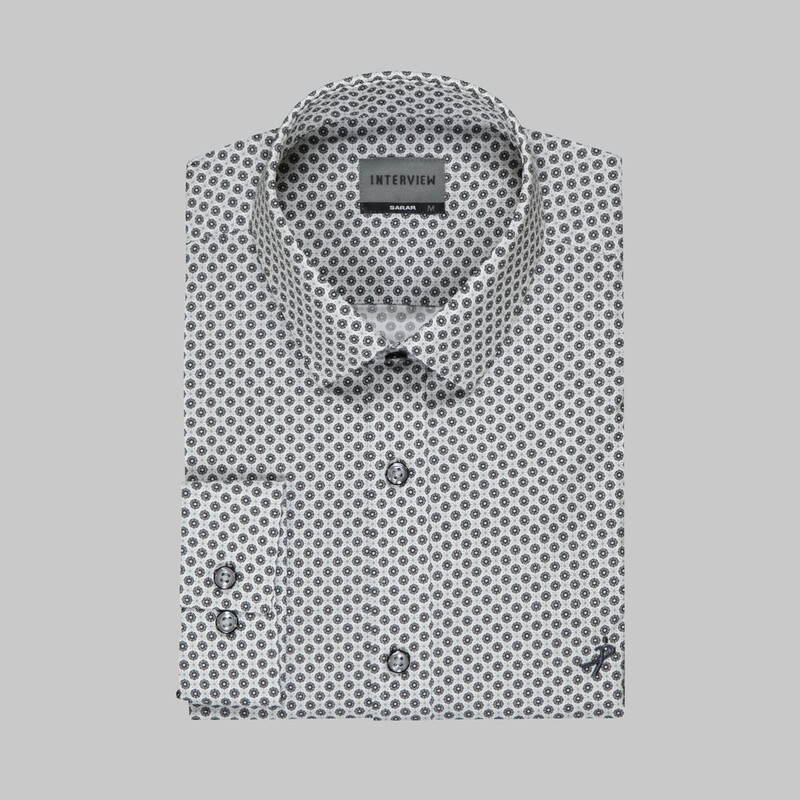 Sosa Desenli Siyah Gömlek - INTERVIEW