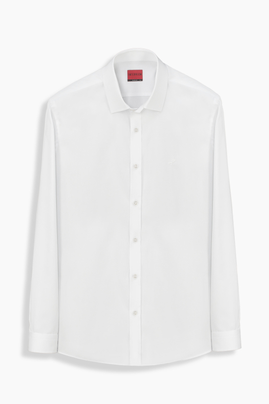 Sosa Pamuklu Beyaz Fitted Gömlek 