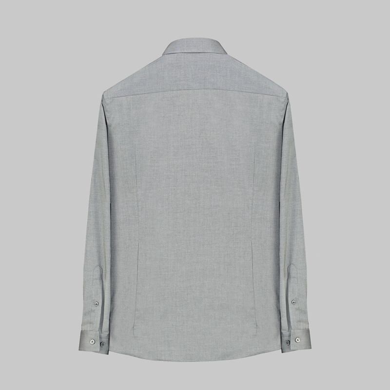 Sosa Slim Fit Gri Gömlek - INTERVIEW