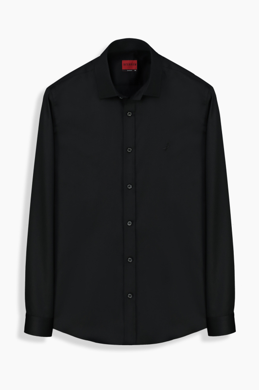 Sosa Soho Uzun Kol Siyah Gömlek 