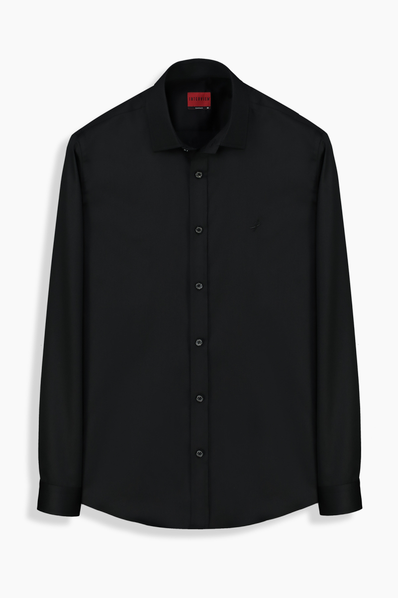 Sosa Soho Uzun Kol Siyah Gömlek - 1