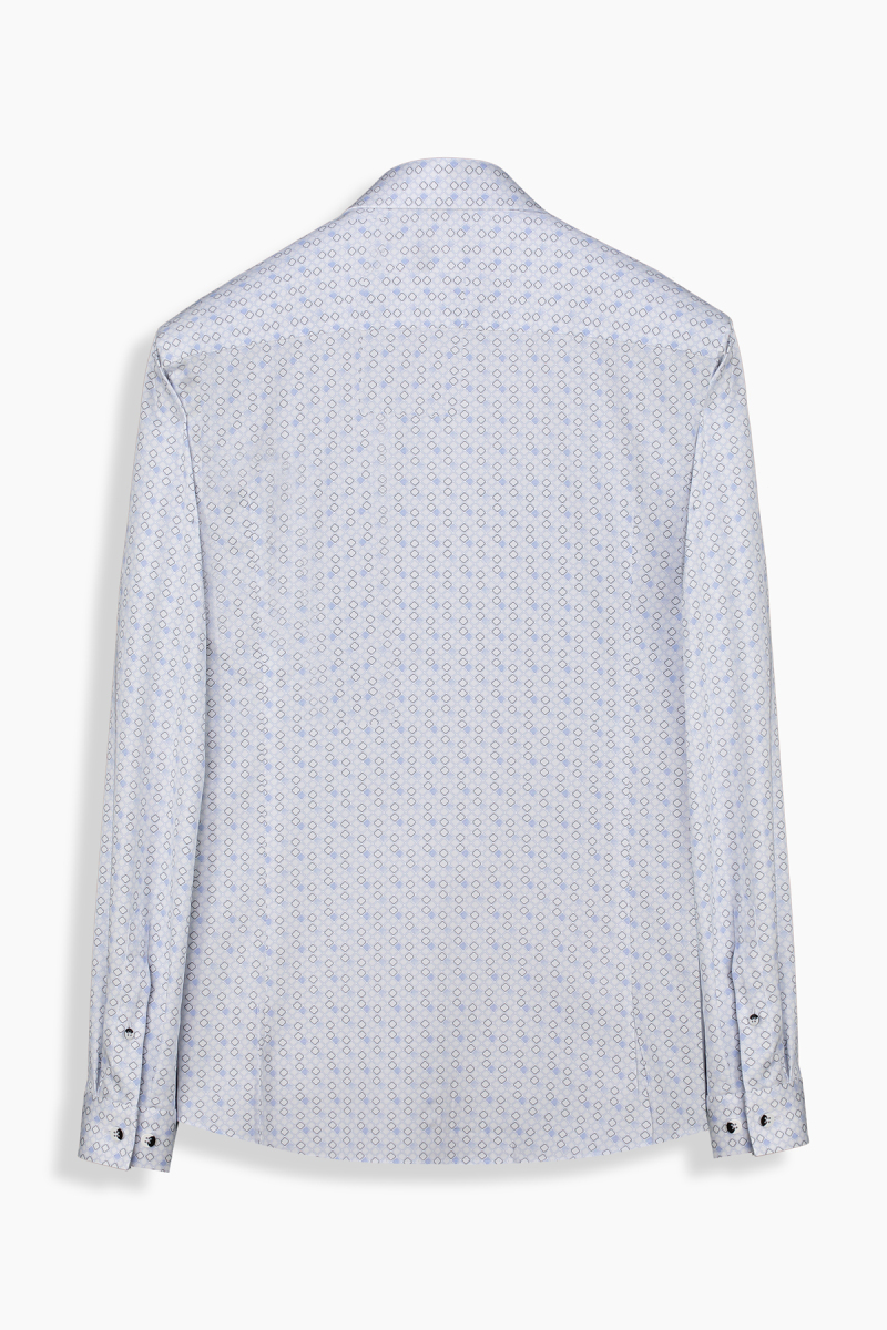 Sosa Uzun Kol Desenli Mavi Gömlek - 2