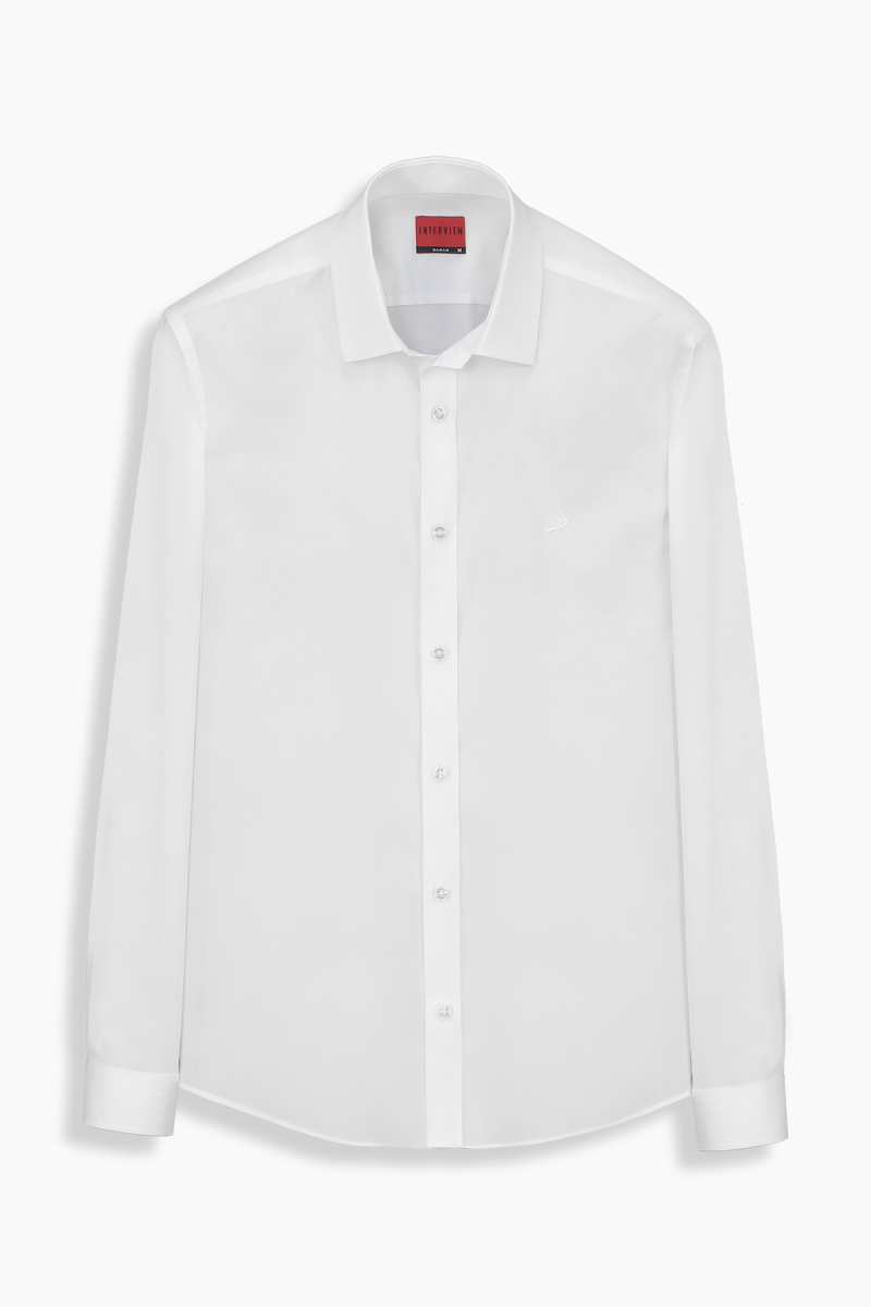 Sosa Uzun Kol Fitted Beyaz Gömlek - 1