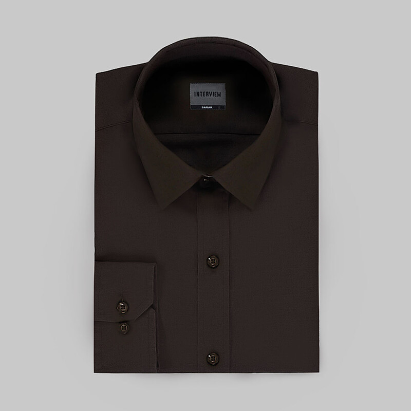 Sosa Uzun Kol Slim Kahverengi Gömlek - INTERVIEW