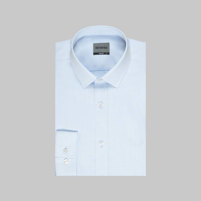 Sosa Uzun Kol Pamuklu Açık Mavi Gömlek - INTERVIEW