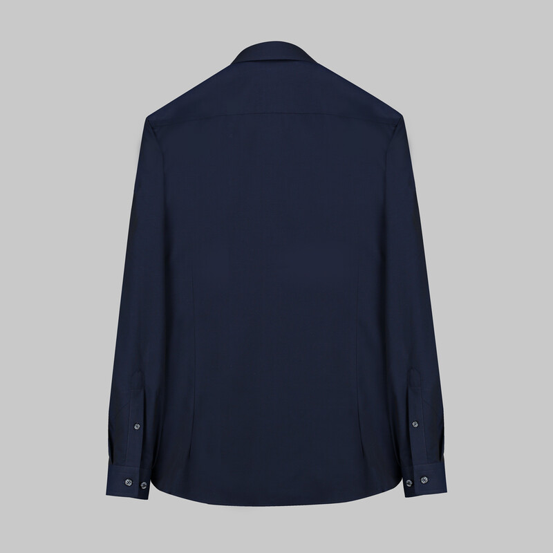 Sosa Uzun Kol Pamuklu Lacivert Gömlek - INTERVIEW