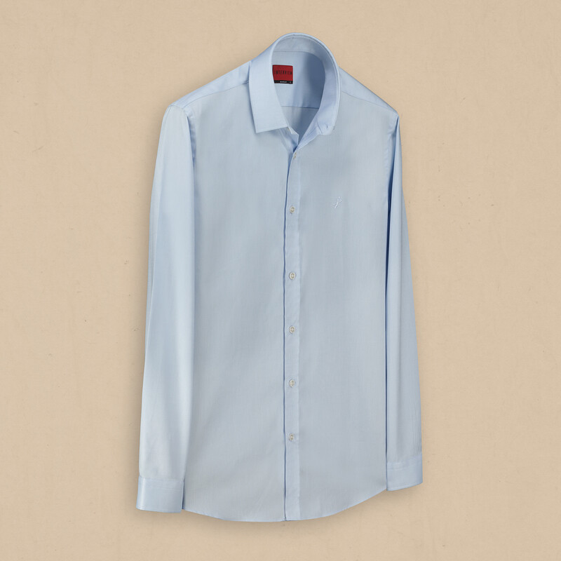 Sosa Uzun Kol Açık Mavi Pamuklu Gömlek 