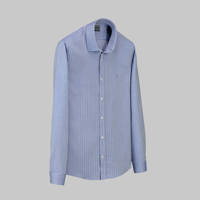 Sosa Uzun Kol Soho Lacivert Slim Gömlek - INTERVIEW