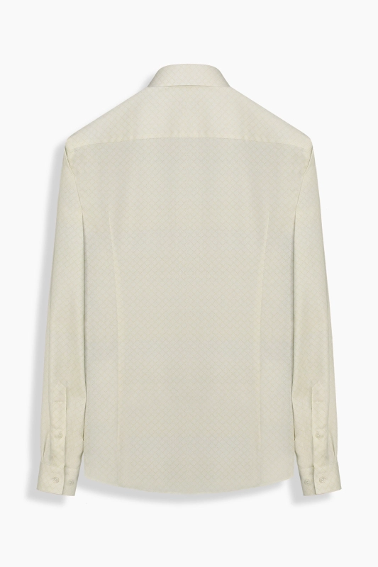 Sosa Uzun Kol Baklava Desenli Yeşil Gömlek - INTERVIEW