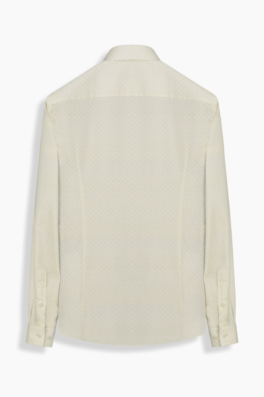 Sosa Uzun Kol Baklava Desenli Yeşil Gömlek - INTERVIEW