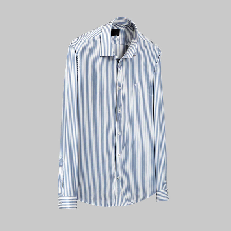 Sosa Uzun Kol Lacivert Çizgili Gömlek 