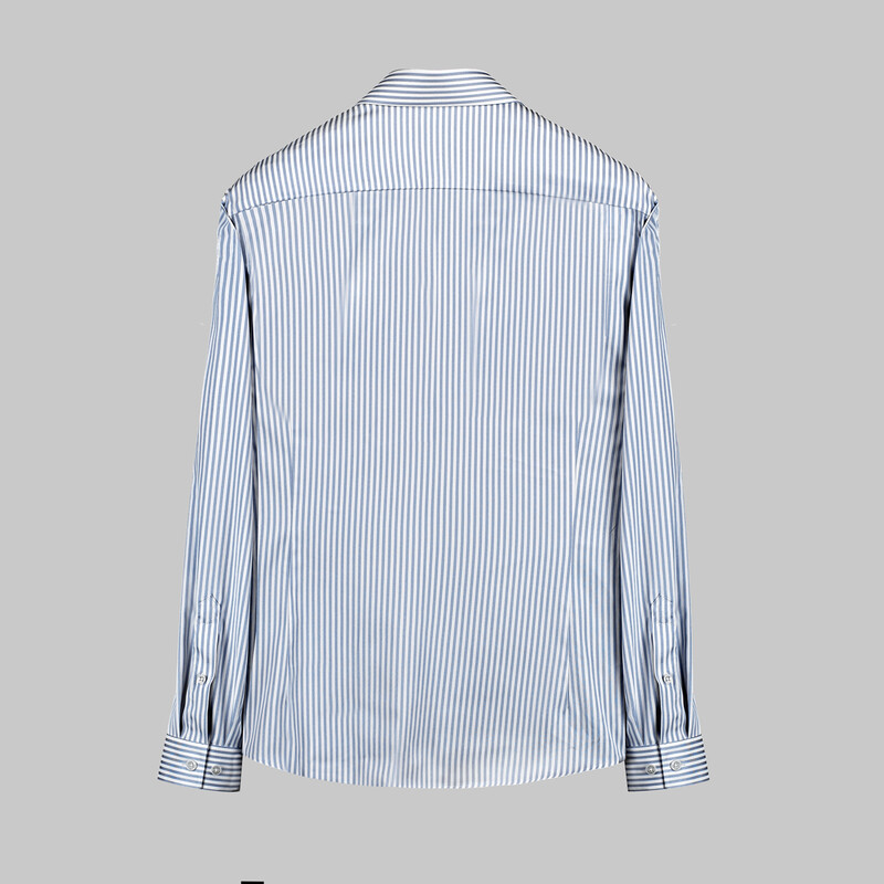 Sosa Uzun Kol Lacivert Çizgili Gömlek - INTERVIEW