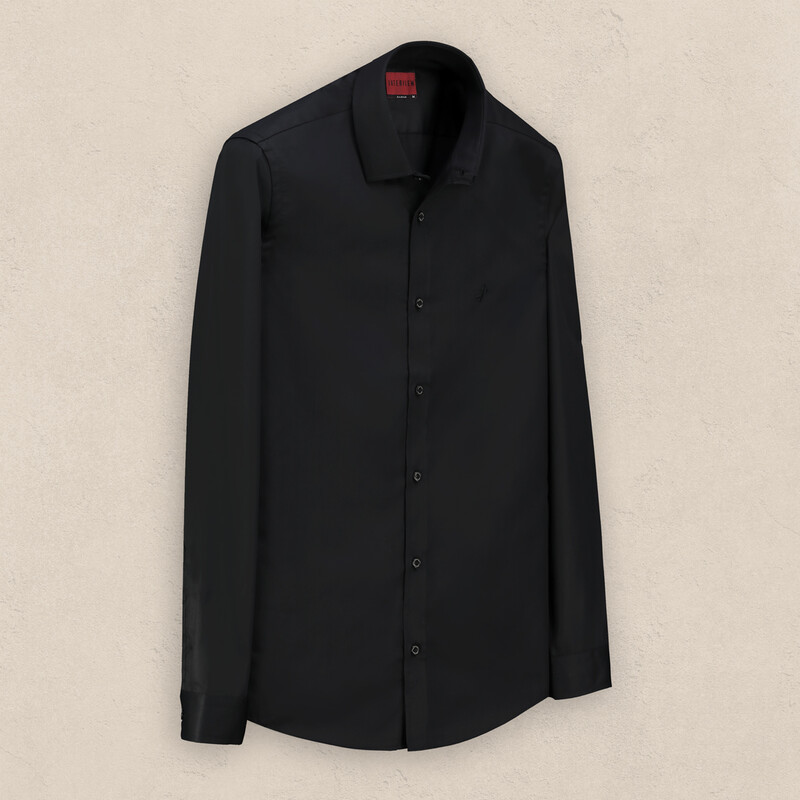 Sosa Uzun Kol Soho Non Iron Siyah Gömlek - INTERVIEW