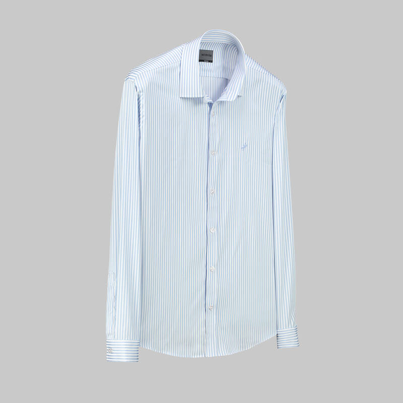Sosa Uzun Kol Mavi Çizgili Gömlek - 1