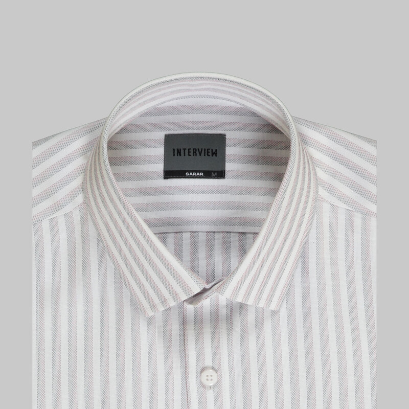 Sosa Uzun Kol Soho Çizgili Kırmızı Gömlek - INTERVIEW