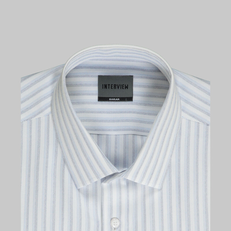 Sosa Uzun Kol Soho Çizgili Mavi Gömlek - INTERVIEW