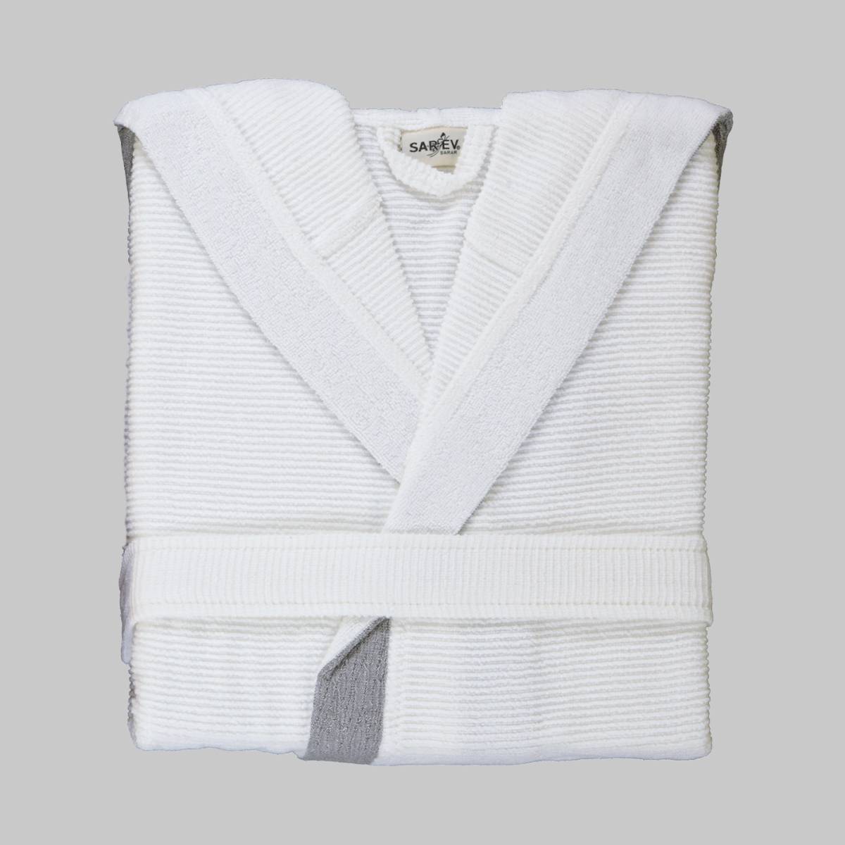 Street Kapüşonlu Bornoz Beyaz L - 2