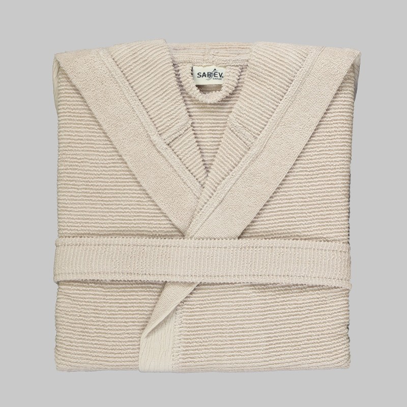 Street Kapüşonlu Bornoz Bej L - SAREV