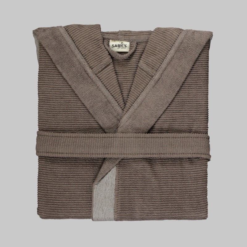 Street Kapüşonlu Bornoz Koyu Gri L - SAREV