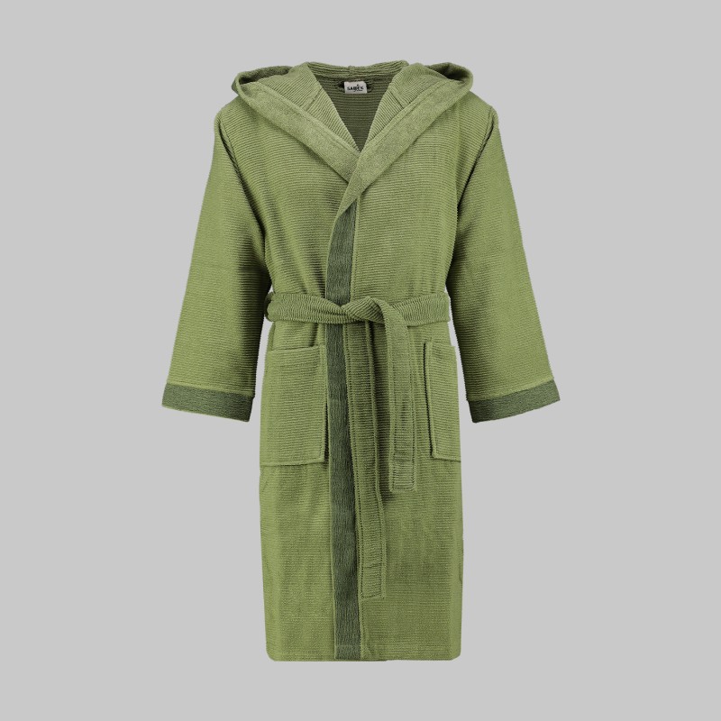 Street Kapüşonlu Bornoz Yeşil L 