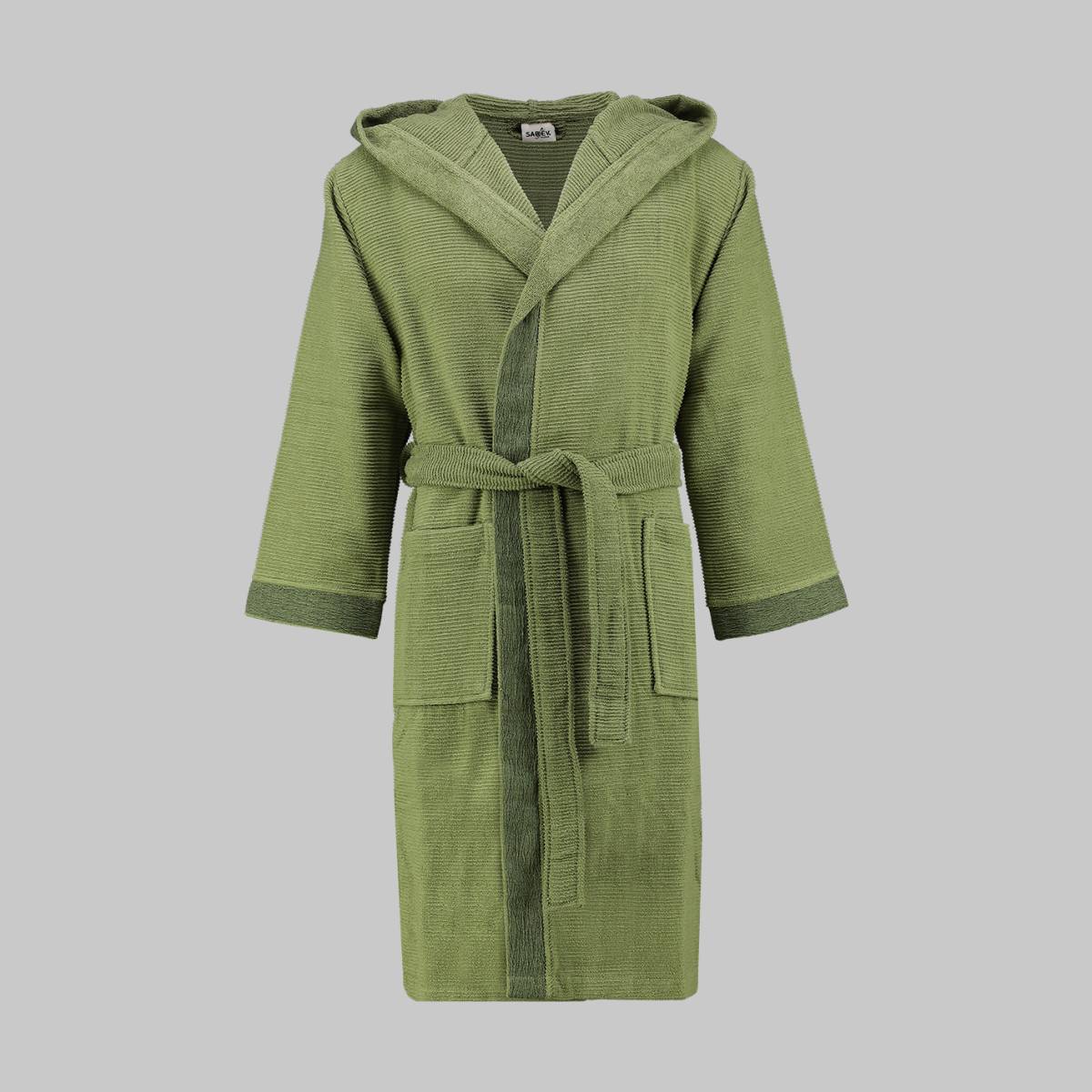 Street Kapüşonlu Bornoz Yeşil L - 1