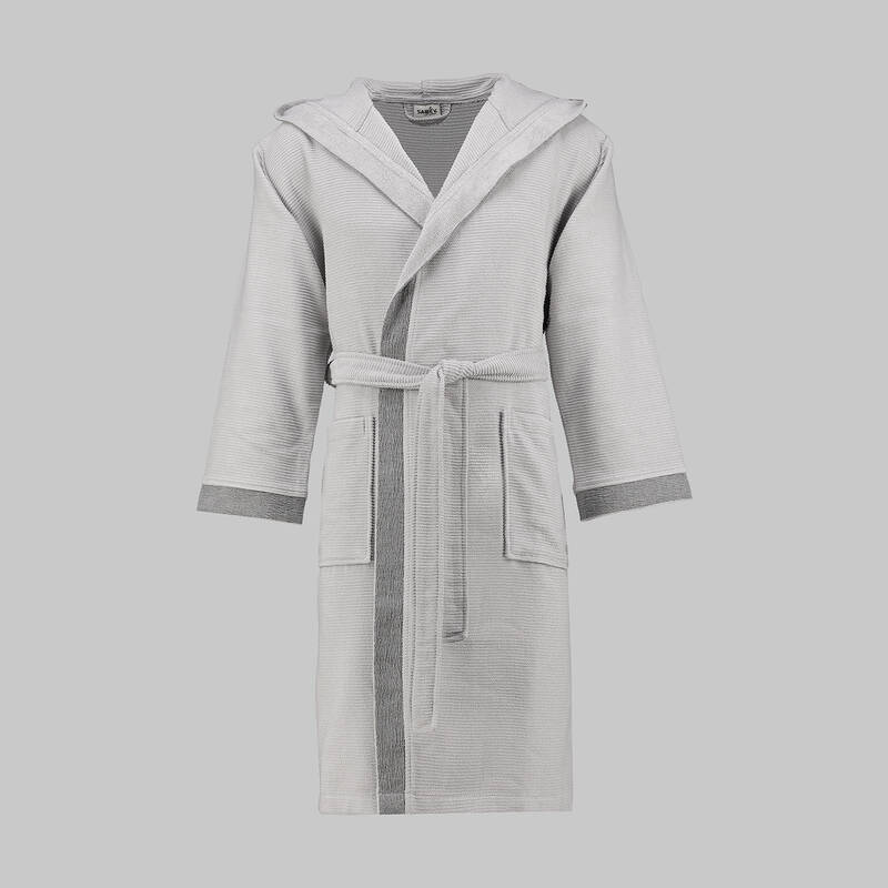 Street Kapüşonlu Bornoz Gri M - 1