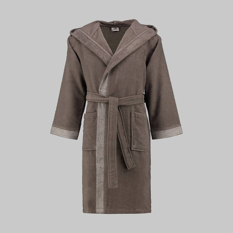 Street Kapüşonlu Bornoz Koyu Gri M - 1