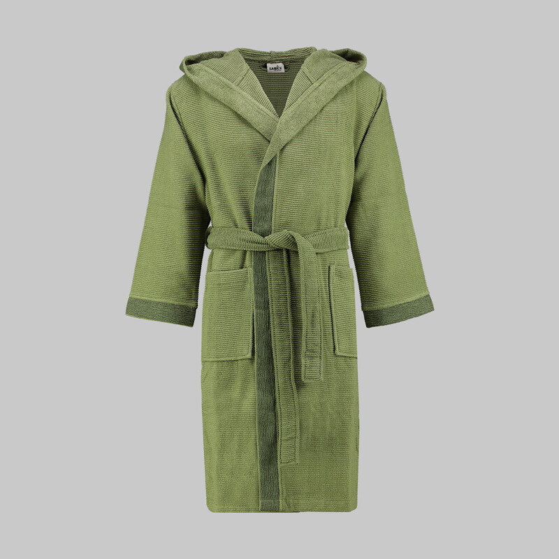 Street Kapüşonlu Bornoz Yeşil M 