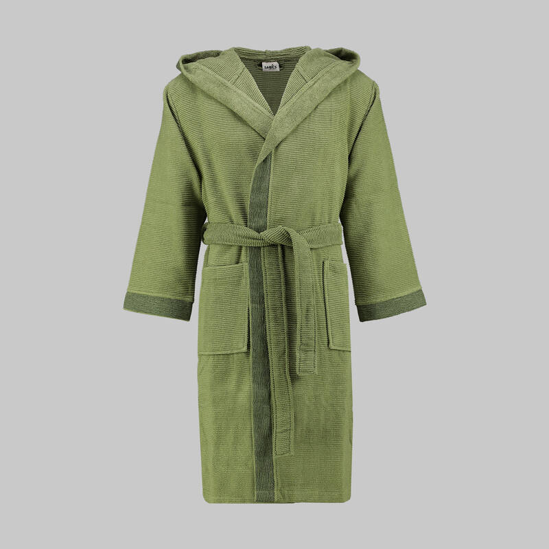 Street Kapüşonlu Bornoz Yeşil M - 1