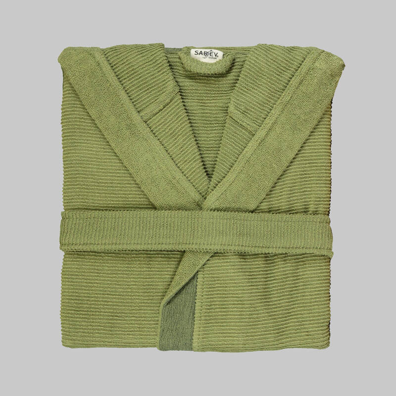 Street Kapüşonlu Bornoz Yeşil M - 2