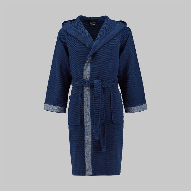 Street Kapüşonlu Bornoz Lacivert M - 1