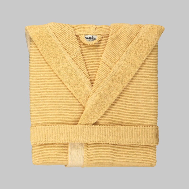 Street Kapüşonlu Bornoz Sarı M - 2